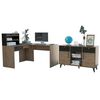 Combo Escritorio en L + Gabinete TuHome Bilbao Miel Wengue