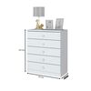Cómoda Home Mobili Gales 5 Cajones Blanco