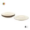 Set 4 Platos Simplit Siena Cerámica Gres 27,4 cm Beige