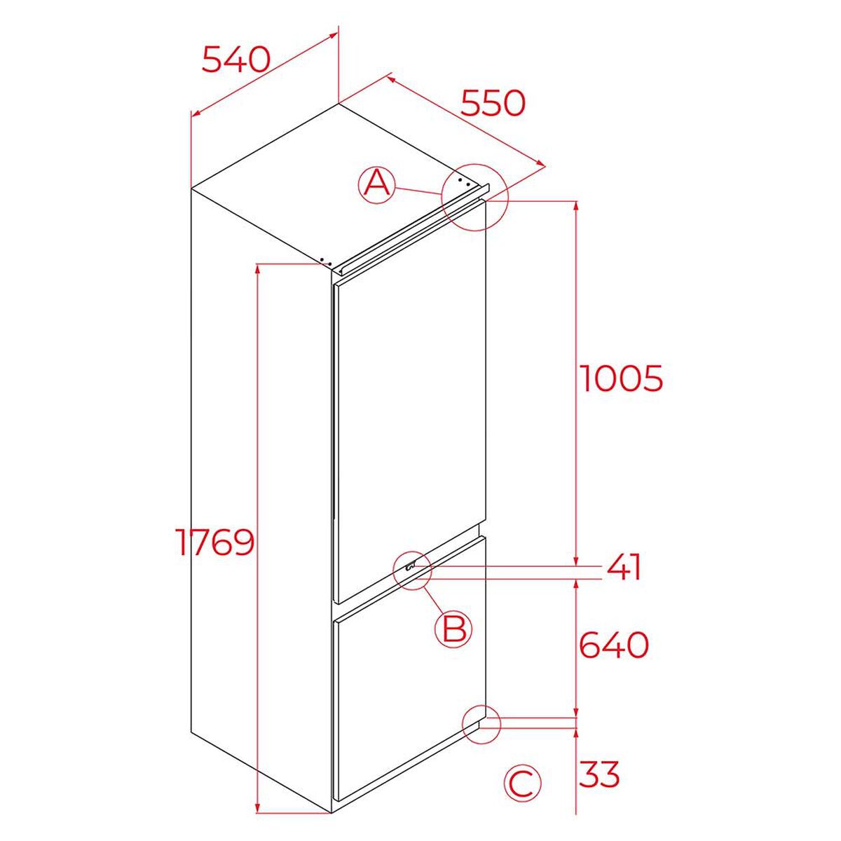 Refrigerador Combi No Frost Teka RBF 73380 244 lts.