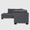 Seccional Izquierdo Muebles MPR Edimburgo 5 Cuerpos Gris Oscuro
