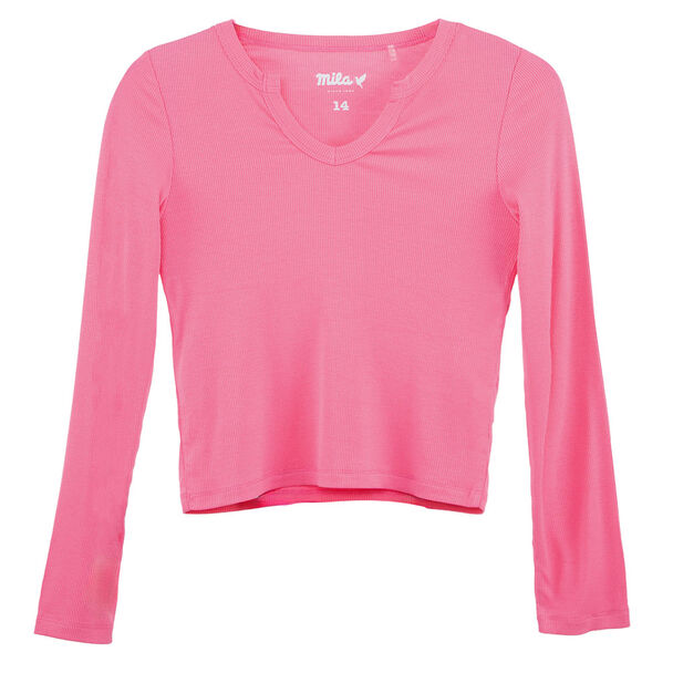 Polera Manga Larga Lisa Niña Mila
