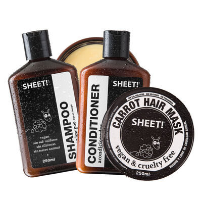 Tratamiento Pelo Caótico Shampoo + Acondicionador + Crema Sheet