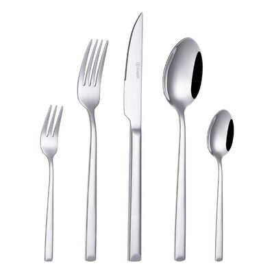 Juego de Cubiertos Simplit Sicilia Acero Inoxidable 30 Piezas Gris