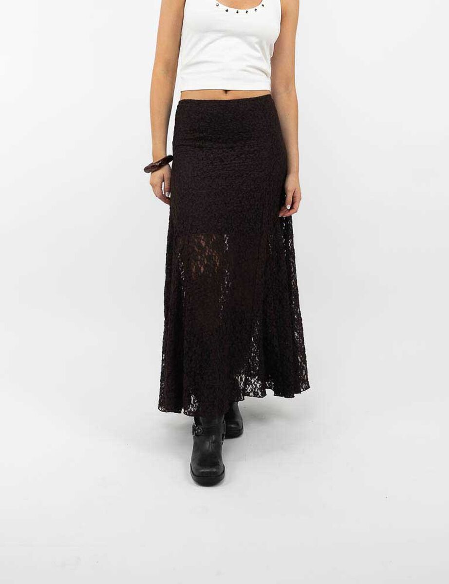 Falda Maxi Encaje Mujer Icono