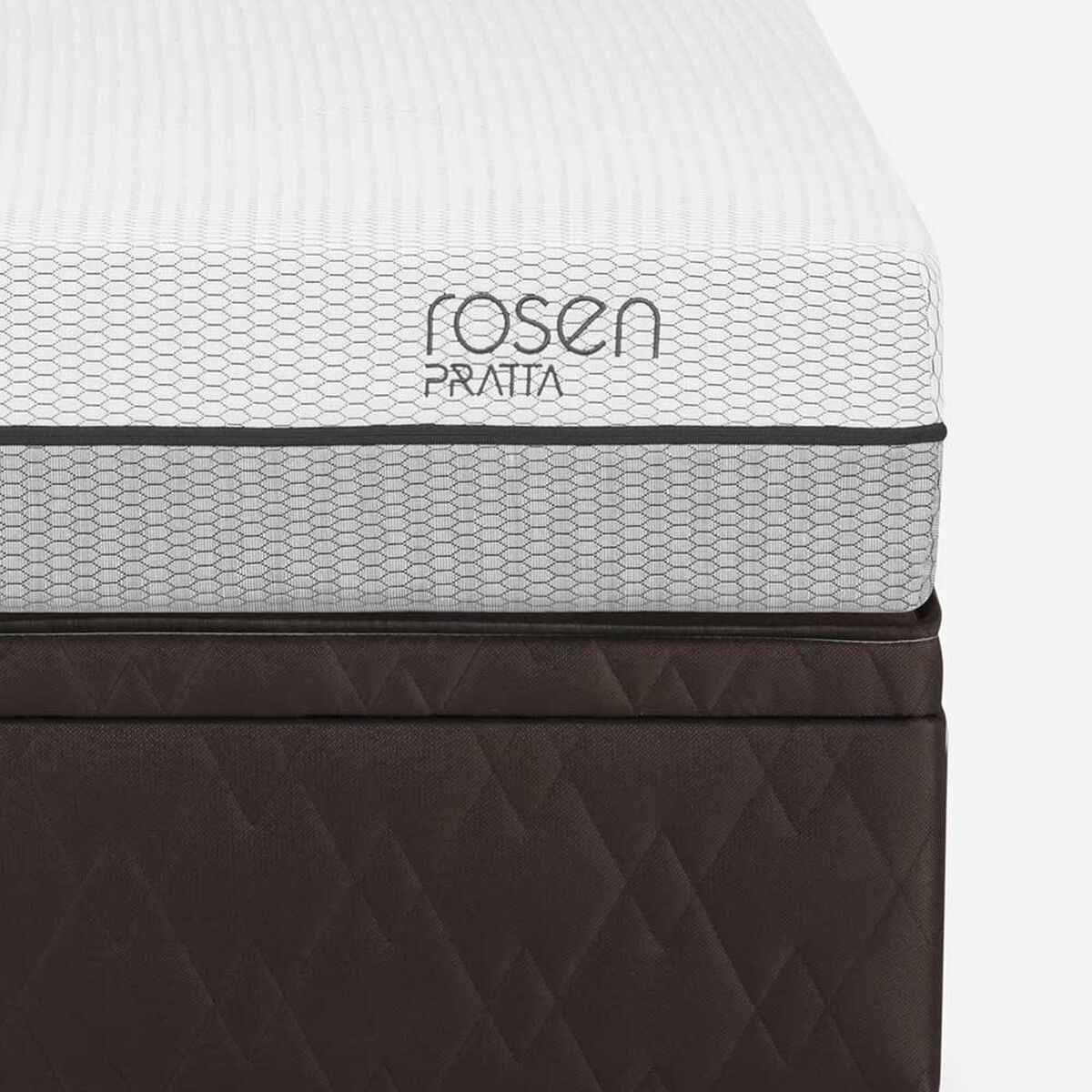 Boxet Rosen 1,5 Plazas Pratta + Respaldo + Velador Rachel