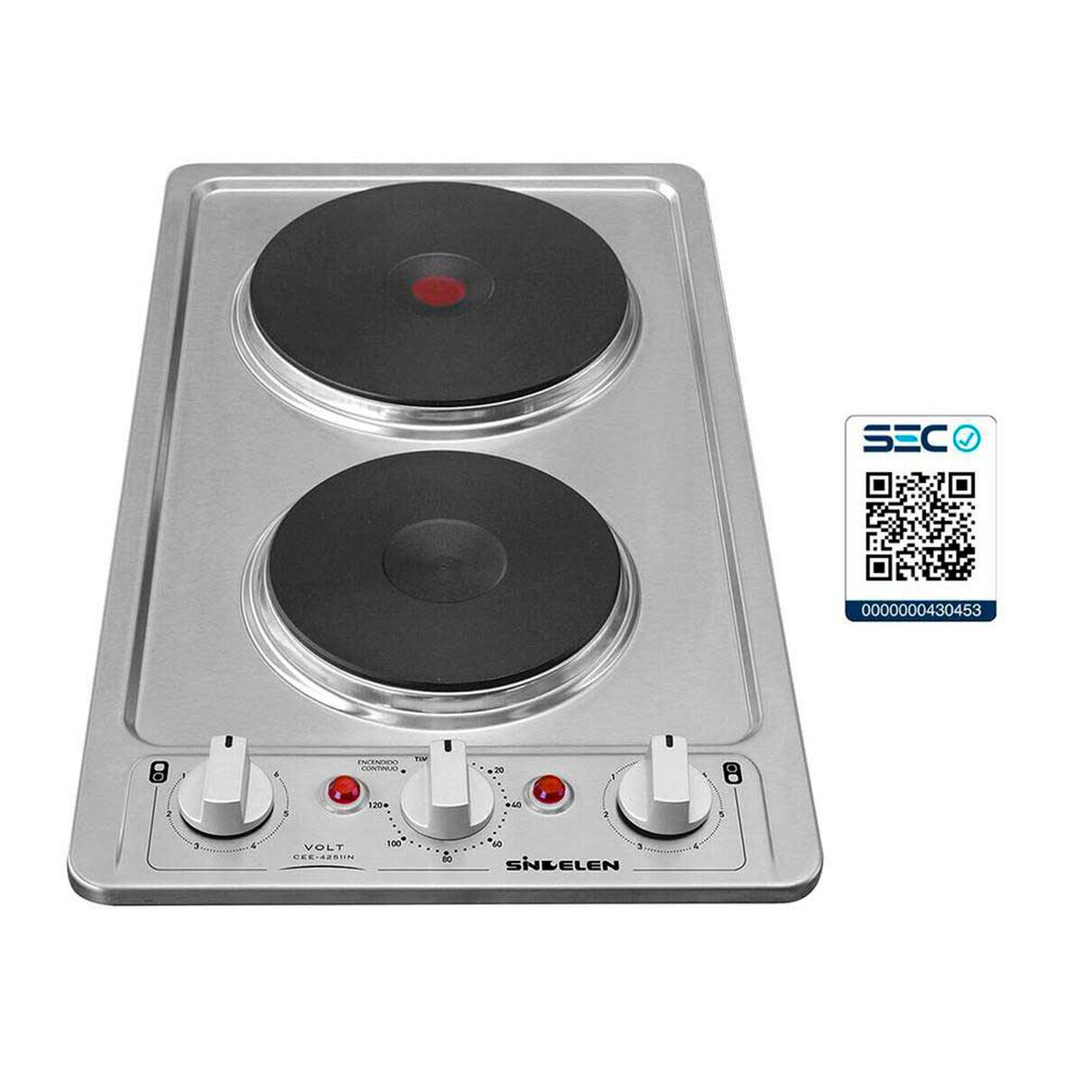 Encimera a Gas Sindelen CEE-4251IN 2 Quemadores