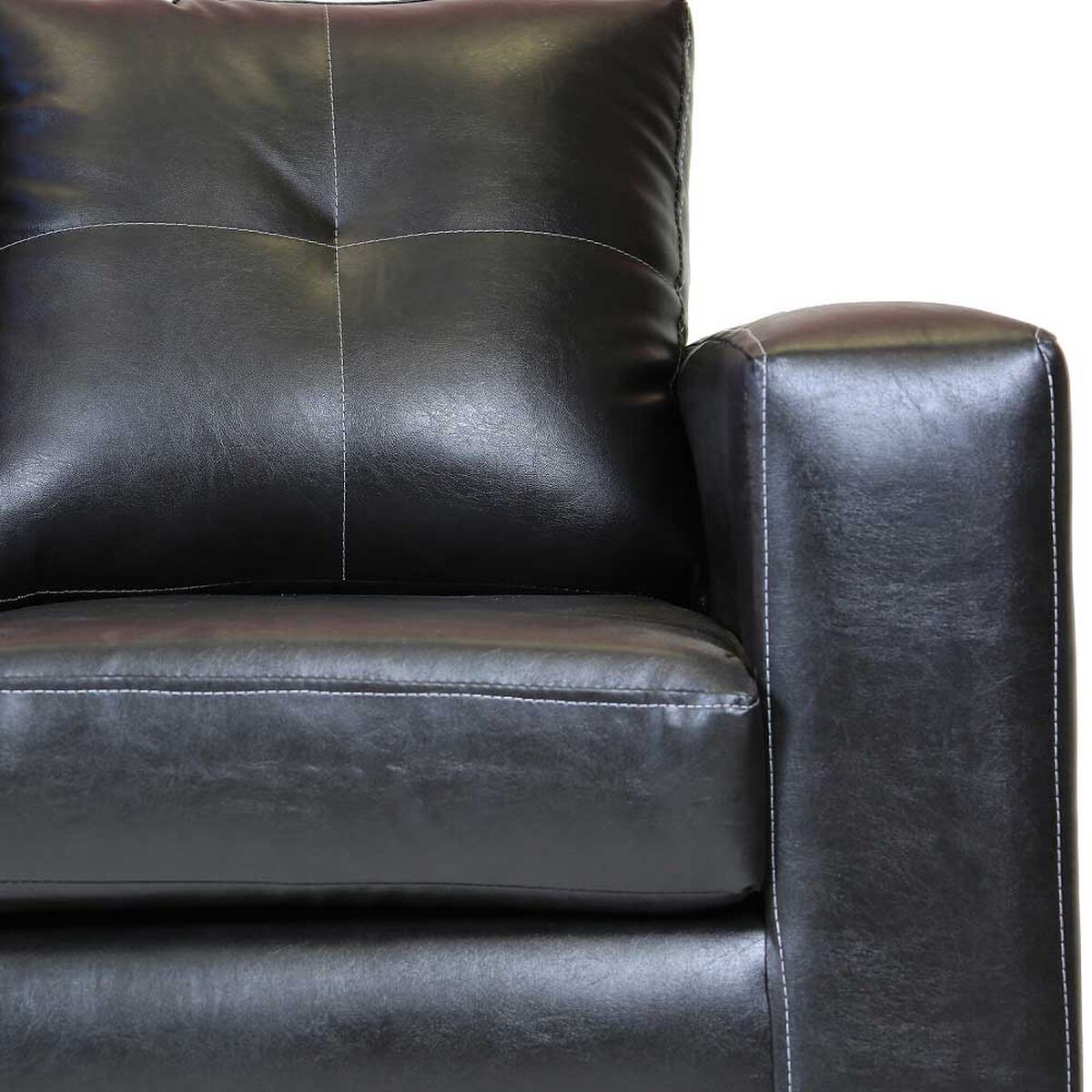 Sofá Muebles America Emilia 3 Cuerpos Negro