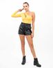 Short Cintura Elástica Ecocuero Mujer Fiorucci