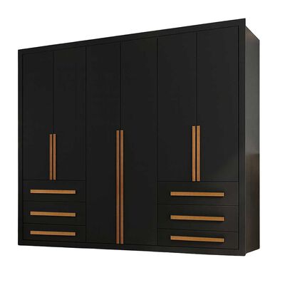 Closet Di Poretti Design Veneto 6 Puertas 6 Cajones Gris