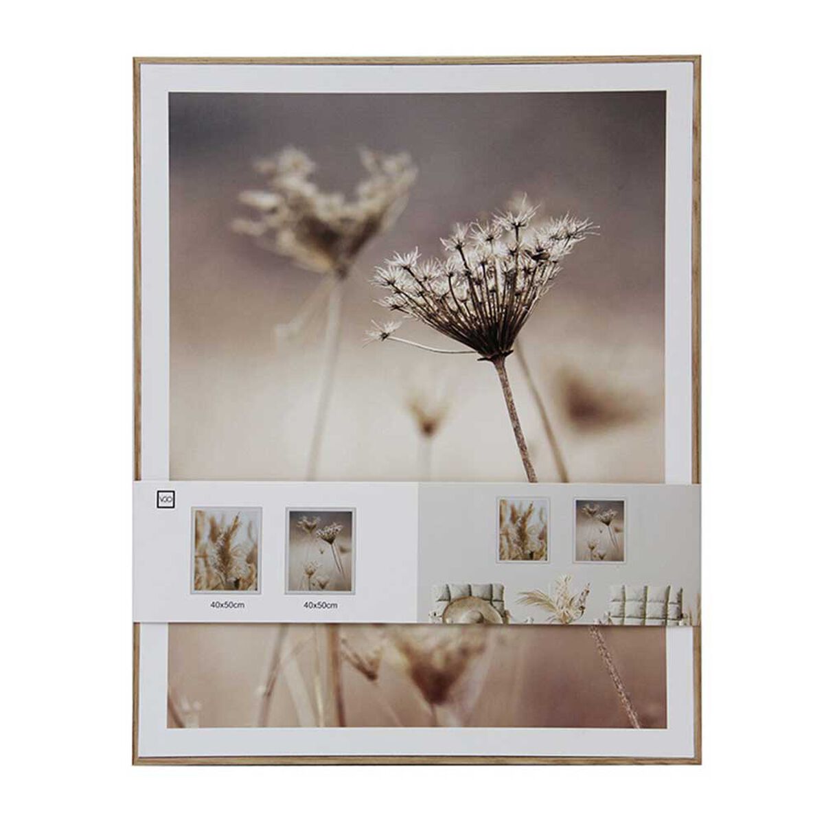 Set 2 Cuadros para Fotos Plástico Vgo 50 x 40 cm Natural