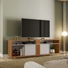 Rack TV Home Mobili Casen Hasta 70" Café Blanco Invierno