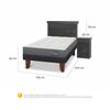 Cama Europea CIC 1,5 Plazas Anatomic + Respaldo + Velador Dublin