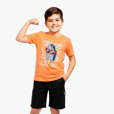 Polera Manga Corta Niño Chess