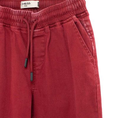 Imagen 2 del producto Pantalón de Algodón Niño Chess Burdeo