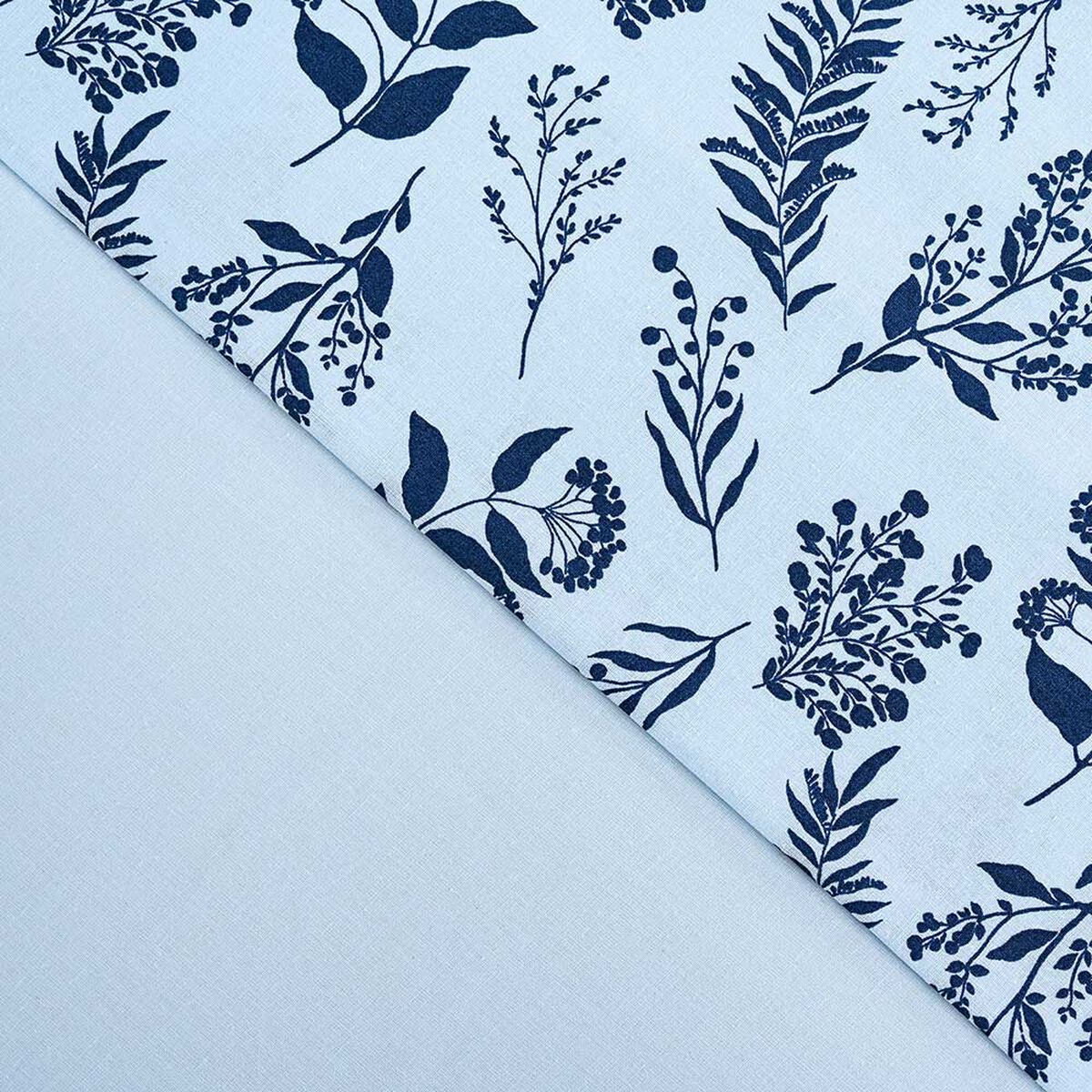 Juego de S&aacute;banas American Family 2 Plazas Frambella 144 Hilos Azul