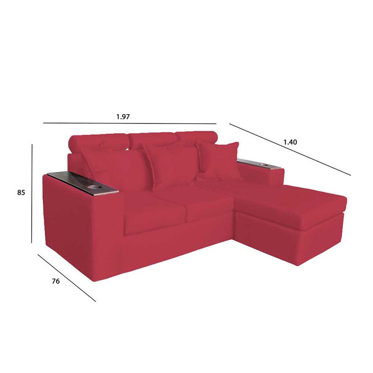 Modular Muebles MYM Heytan 5 Personas Burdeo