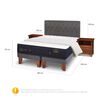 Cama Europea CIC Base Dividida King Premium + Respaldo + 2 Veladores Kaveri + Plumón