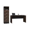 Combo Escritotio + Archivador 4 Puertas TuHome Home Office Negro Soft-Co&ntilde;ac