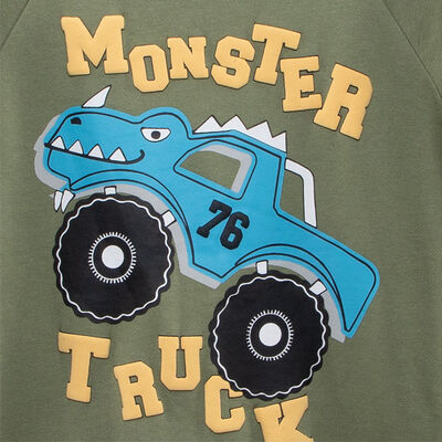 Imagen 2 del producto Polerón de Algodón Niño Chess Oliva