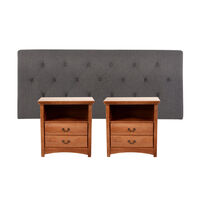 Respaldo 2 Plazas + 2 Veladores CIC Kavery