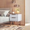 Velador Onessta New Conect 2 Cajones Blanco Jatoba