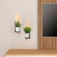 Set 2 Repisas TuHome Vettel Plomo Rovere