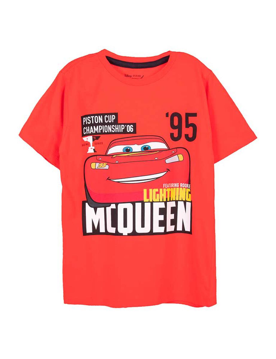Polera de Algodón Manga Corta Niño Cars