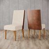 Juego de Comedor Home Mobili Bilbao 6 Sillas Café Blanco Off