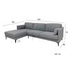 Sofá Seccional Amuv Carraro 3 Cuerpos Gris