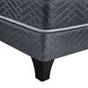 Cama Europea Celta Base Dividida 2 Plazas Terapeutic + Respaldo + 2 Veladores Villarreal + Set Textiles + Almohadas
