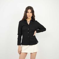 Blusa Manga Larga Mujer Soviet Negro