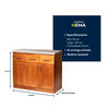 Base de Cocina Muebles Hema Berl&iacute;n 3 Puertas 3 Cajones Nogal