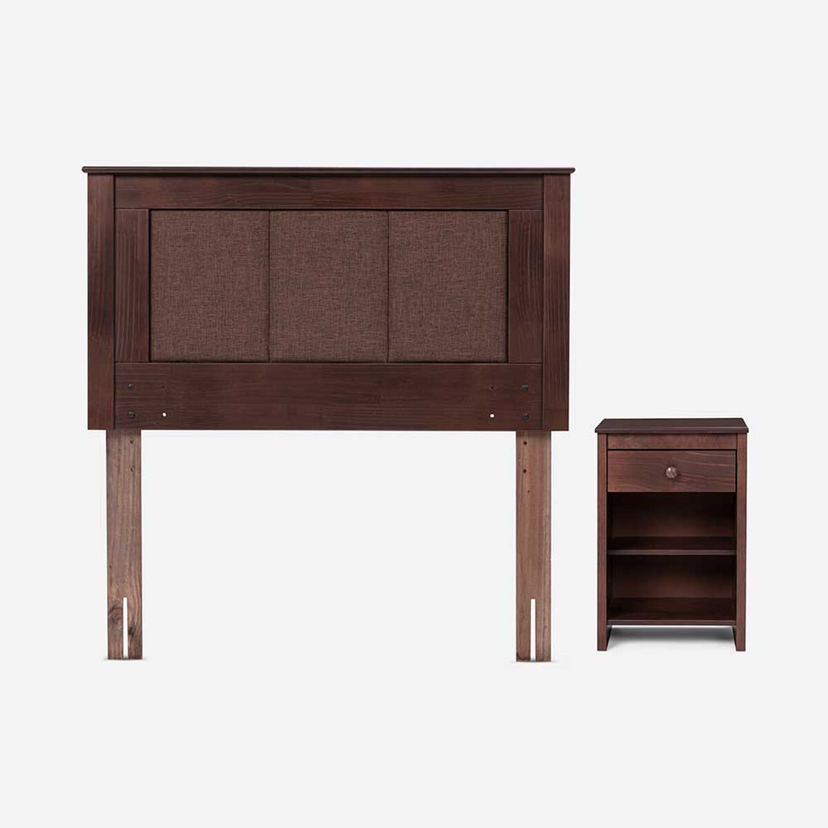 Cama Nido Rosen 1,5 Plazas Indie + Respaldo + Velador Rachel