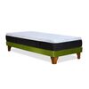Cama Europea Latam Home 1 Plaza Zen Top Spring Soft Velvet Pistacho