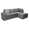 Sofá Seccional Derecho Innovamuebles Mini Senna Felpa 3 Cuerpos Gris