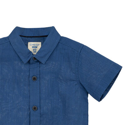 Imagen 2 del producto Camisa Manga Corta Bebé Chess Baby Azul, Blanco