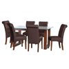Juego de Comedor Latam Home Pamplona Salamanca 6 Sillas Lino Gris Claro