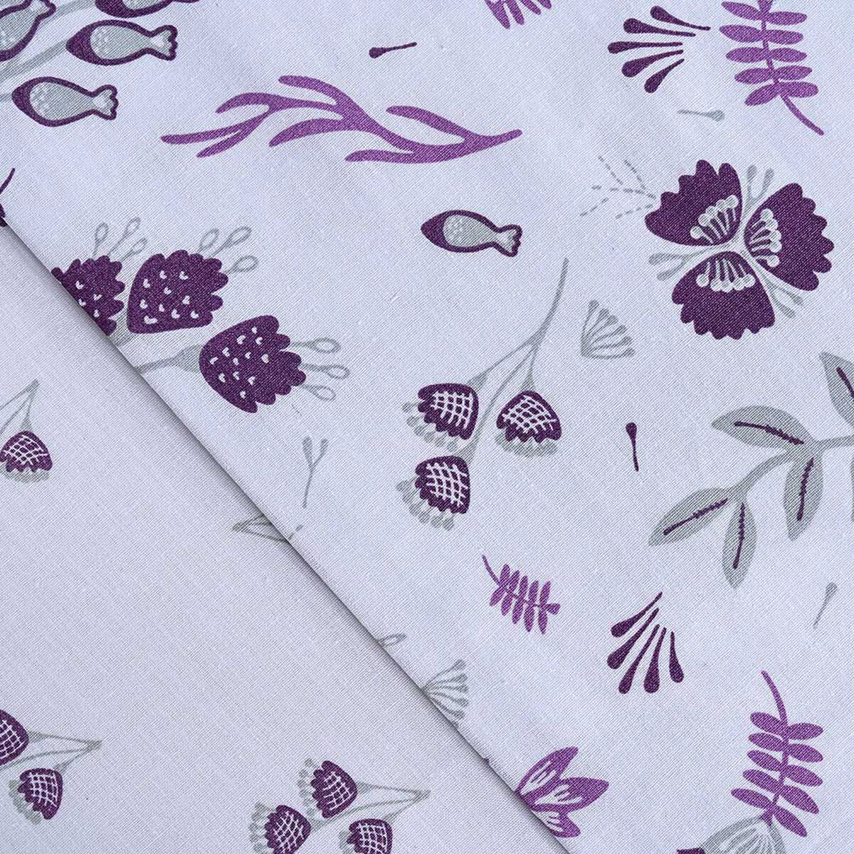 Juego de S&aacute;banas American Family 2 Plazas 144 Hilos Adel Lila