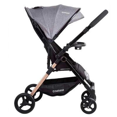 Imagen 2 del producto Coche Paseo Bebe City Compacto Liviano Gris Bebesit