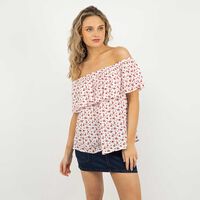 Blusa Campesina Mujer Icono Blanco, Fucsia, Negro, Oliva