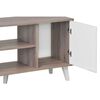 Rack TV Mobikit Atlanta Hasta 50" Roble Santana Blanco