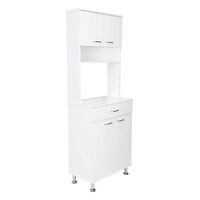 Mueble para Microondas Tuhome Kitchen 60 4 Puertas 1 Cajón Blanco