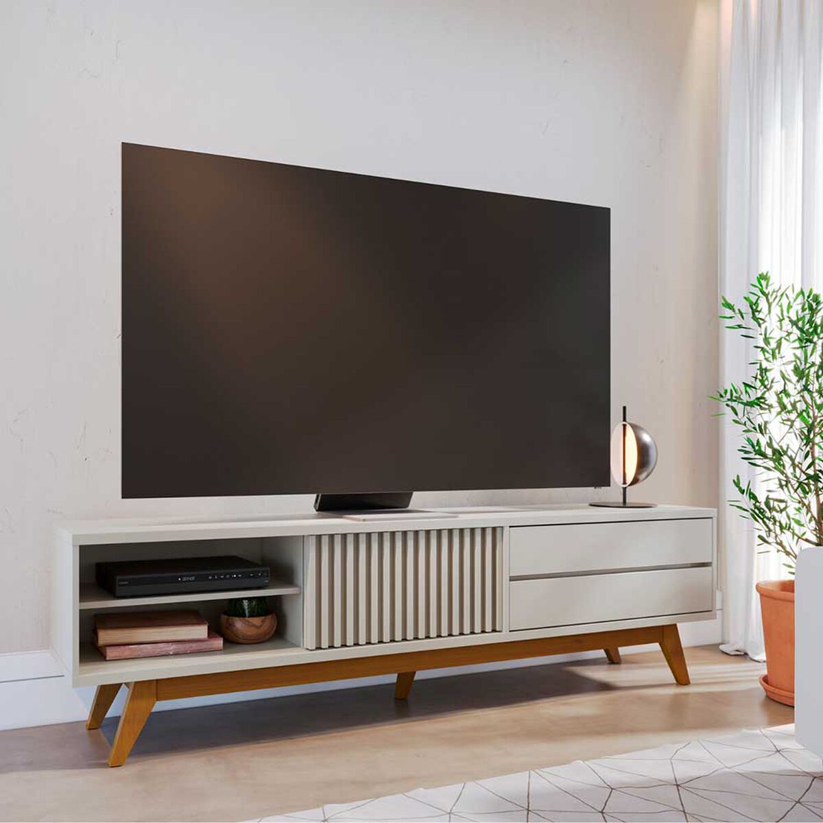 Rack TV Onessta Venezza Hasta 75" Blanco
