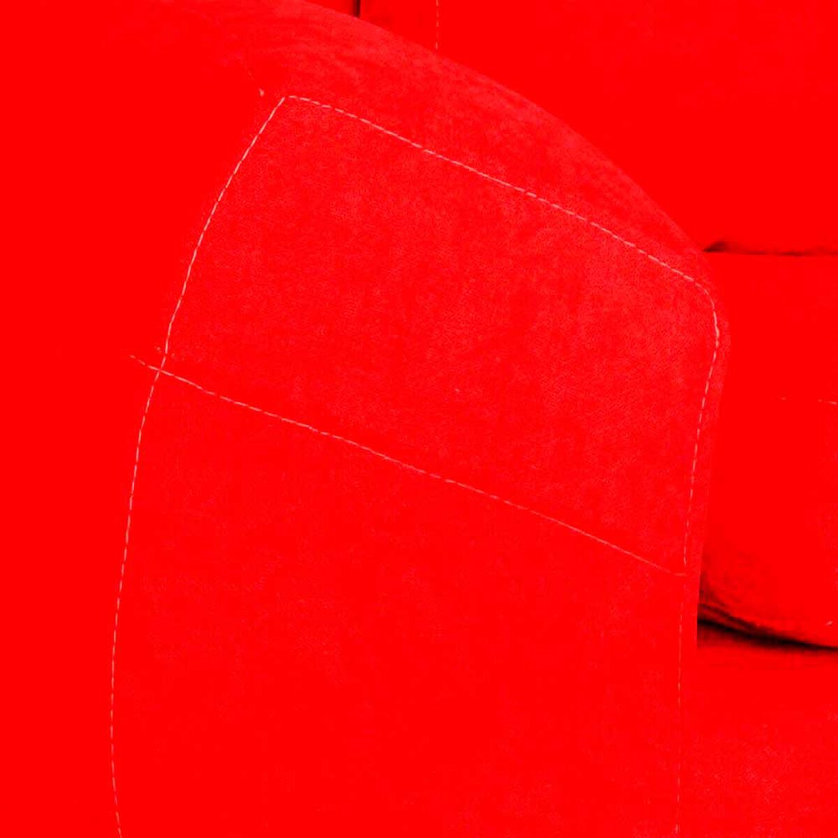 Seccional Izquierdo Elegant Houston Cheise Tela 5 Cuerpos Rojo
