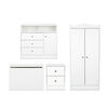 Combo Infantil Closet + C&oacute;moda + Velador + Ba&uacute;l CIC Blanco