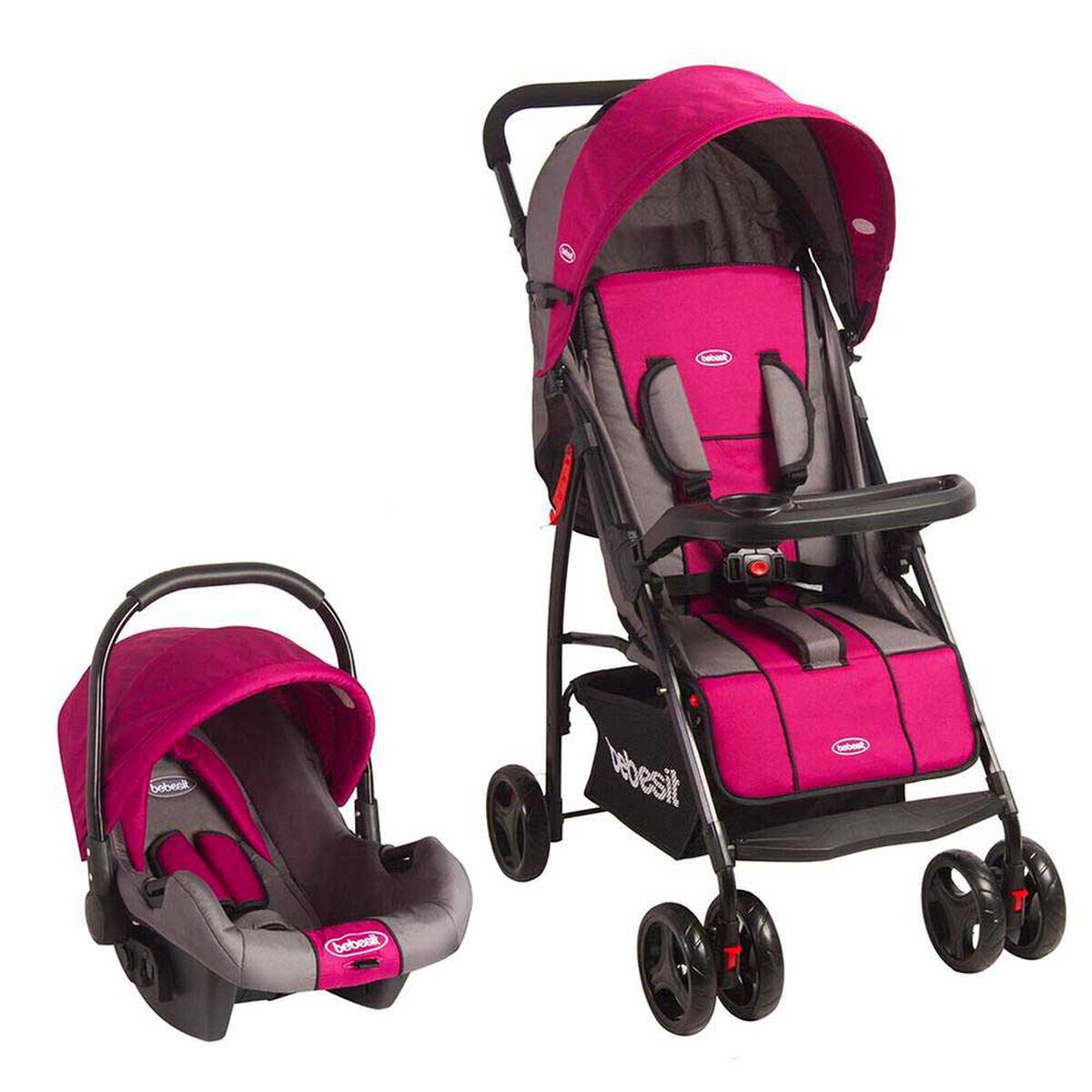 Coche Travel System Bebe Summer Rosado Bebesit
