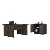 Escritorio Doble + Cajonera Negro TuHome Home Office