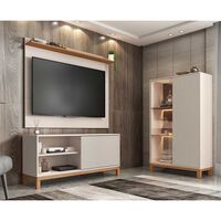 Panel TV 65"" + Rack TV 55"" + Vitrina Decocasa Mondrian Off White
