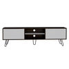 Rack TV TuHome Vassel Habano / Blanco Hasta 80"